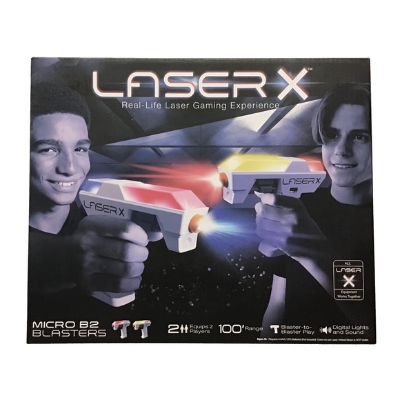 Laser X Two Player Micro B2 2 Blaster Laser Tag Gaming Set NEW NIB - Picture 1 of 4
